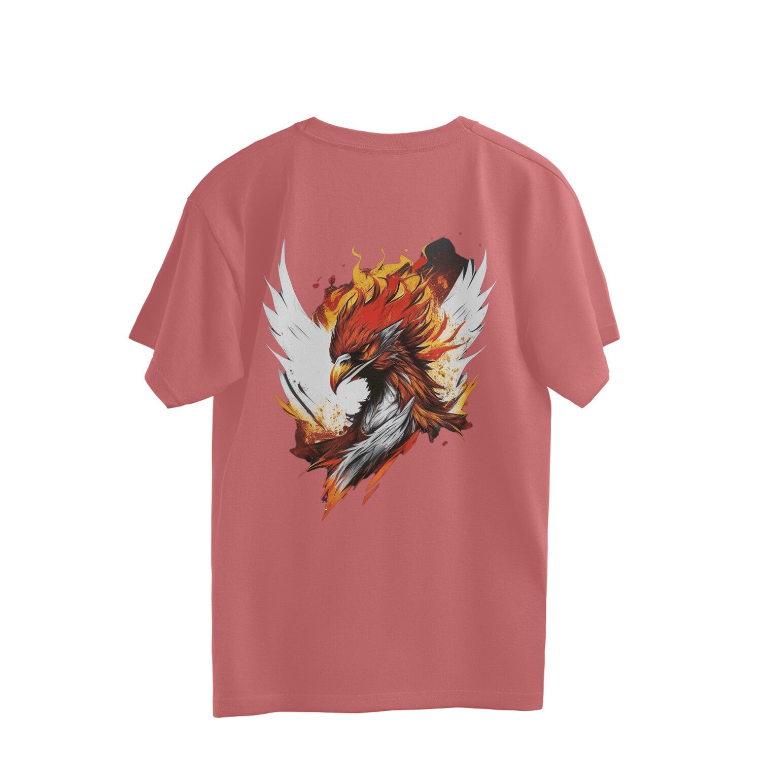 Fire Hawk - Men's Over-Sized T-shirt (Back Print)