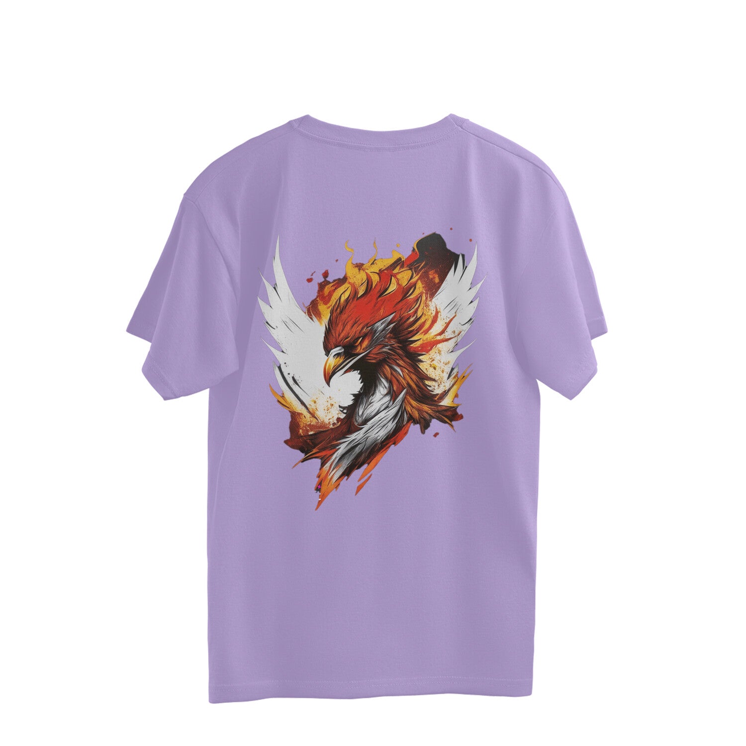 Fire Hawk - Men's Over-Sized T-shirt (Back Print)