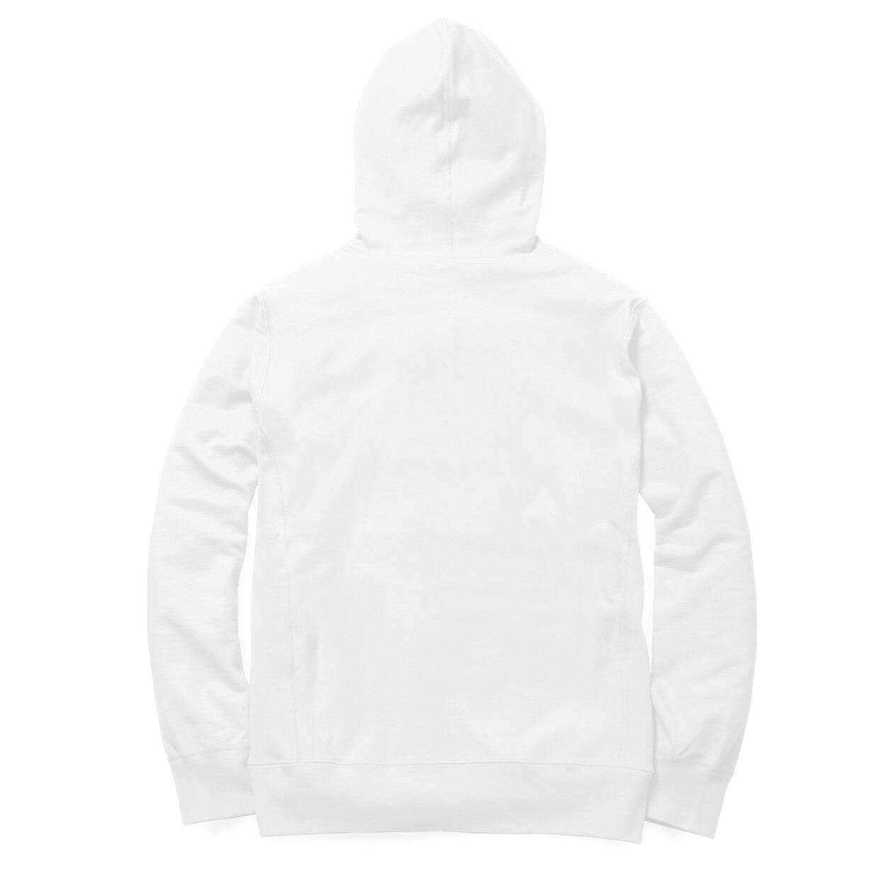 Unisex White Plain Hoodie