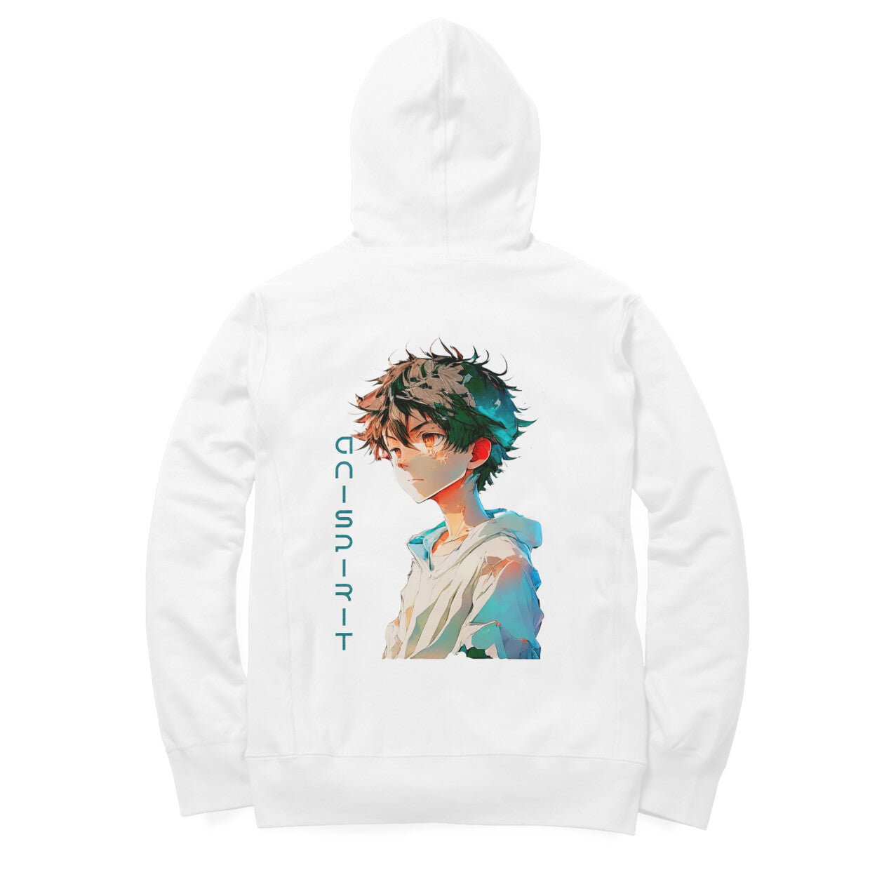 AniSpirit - Back Print - Unisex White Hoodie