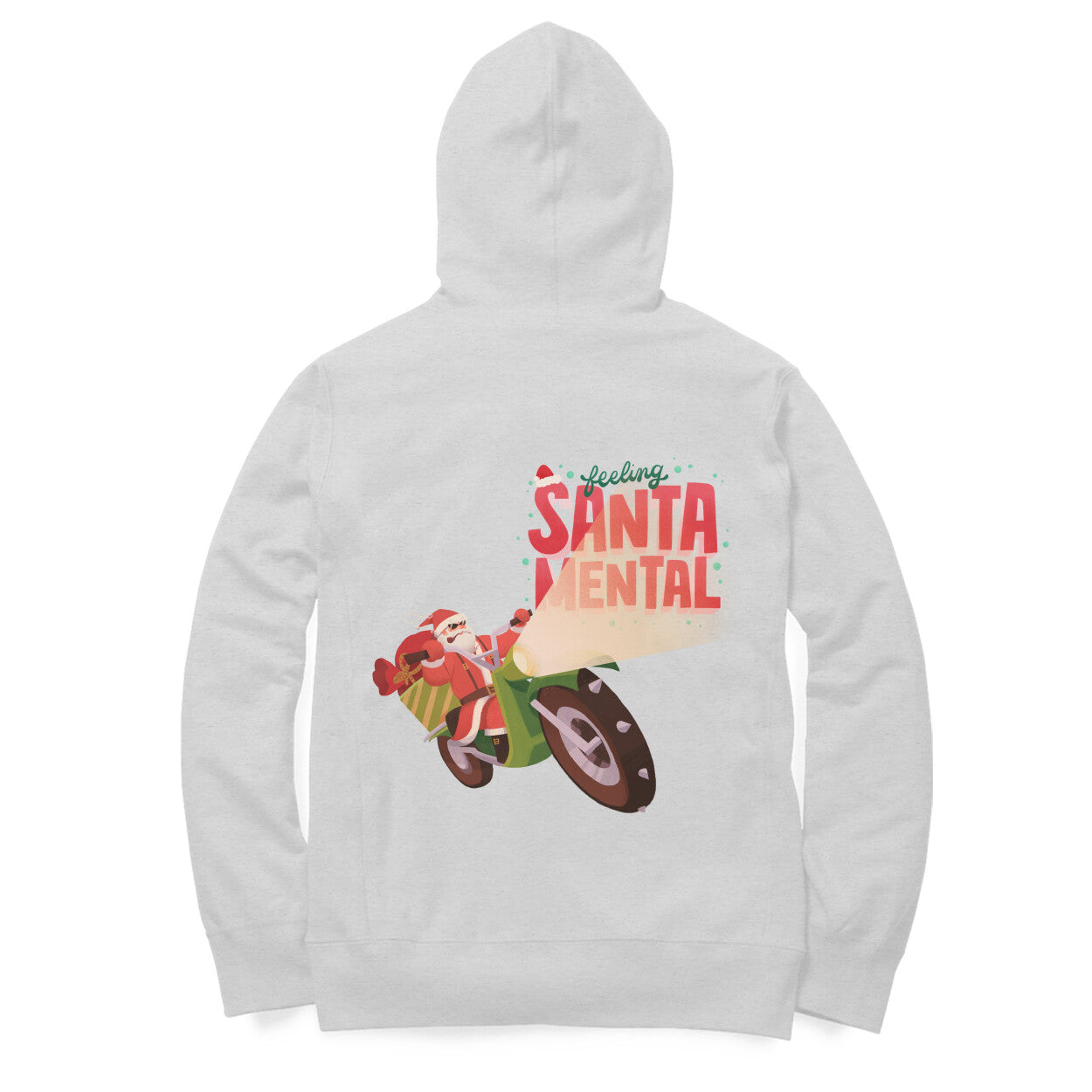 Santa Mental - Unisex Melange Grey Hoodie