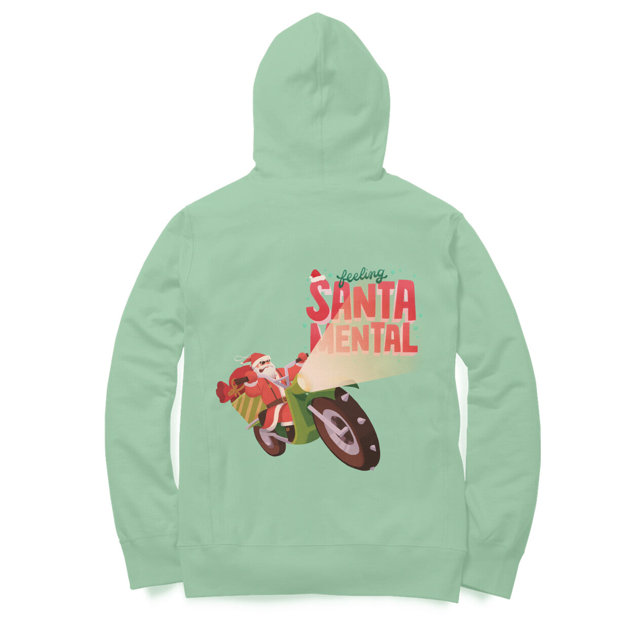 Santa Mental - Unisex Mint Green Hoodie