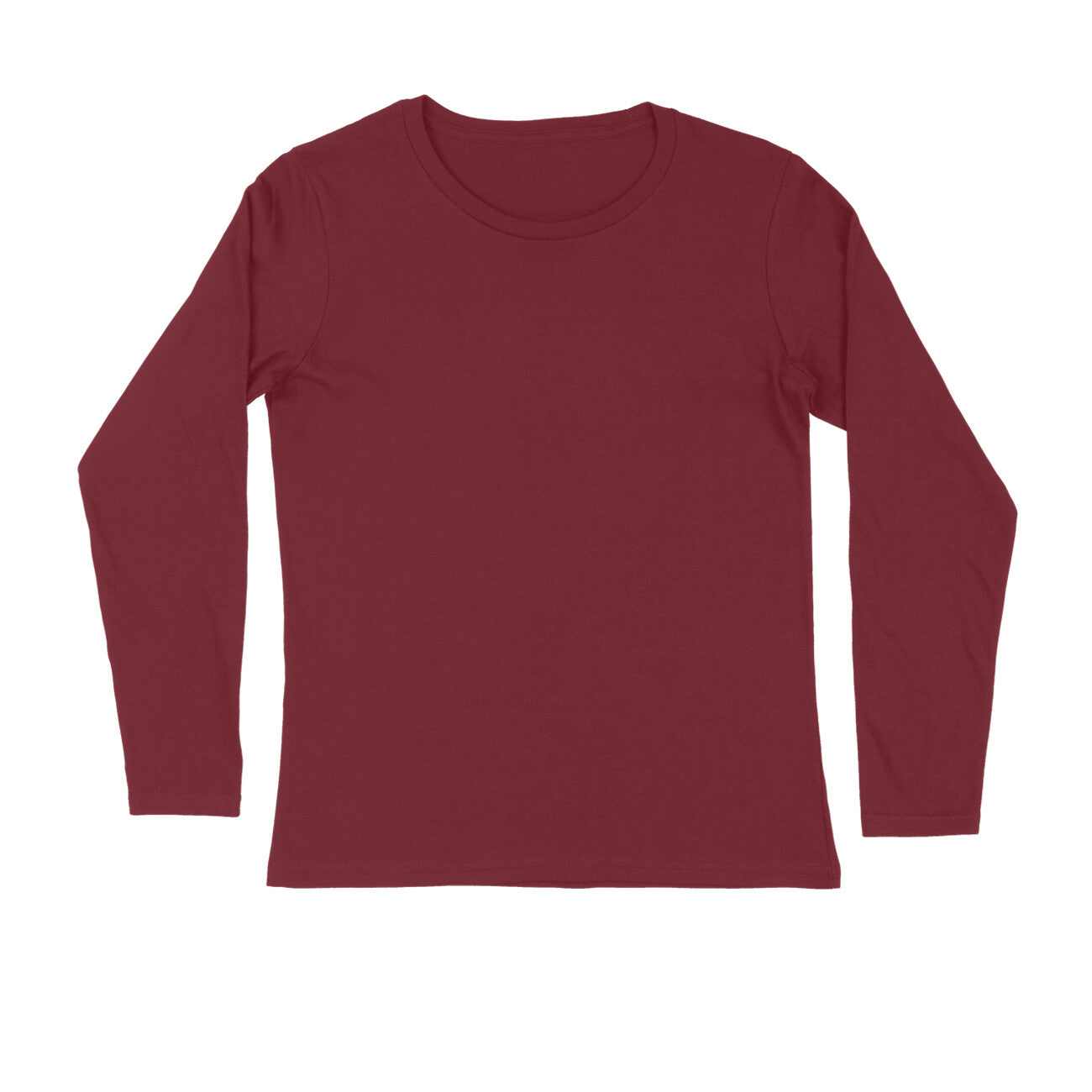 Men's Maroon Full Sleeve T-shirt