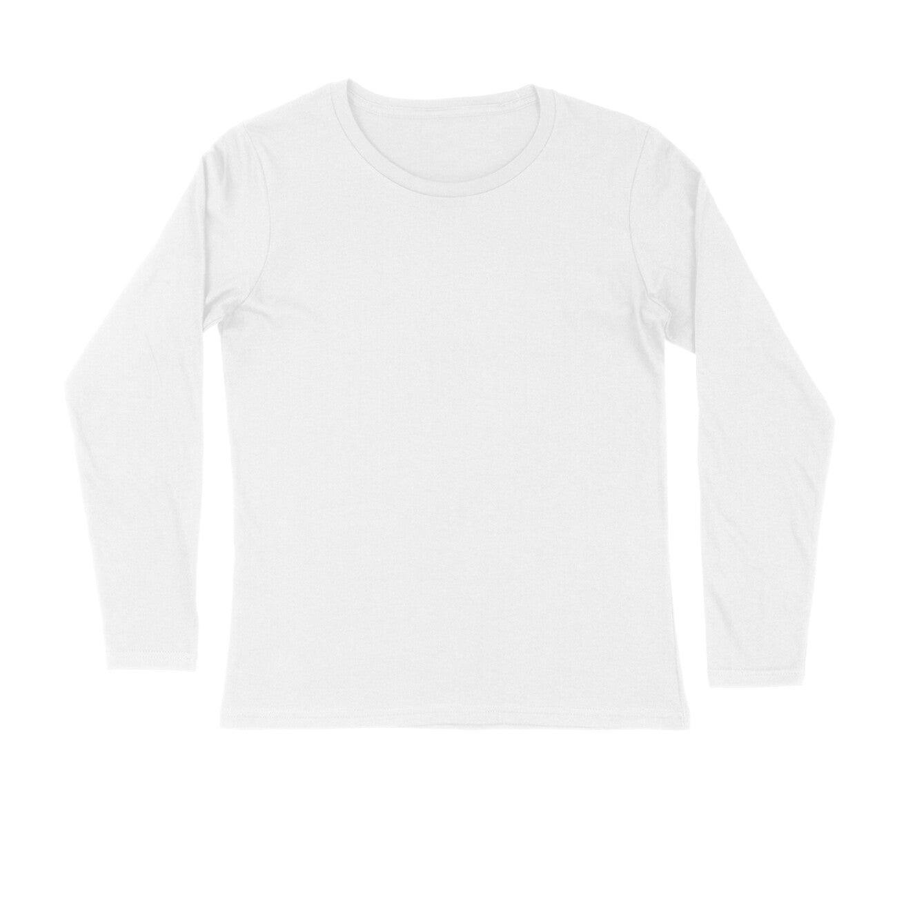 Men's White Full Sleeve T-shirt