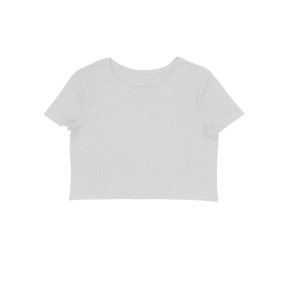 Women's Melange Grey Crop Top