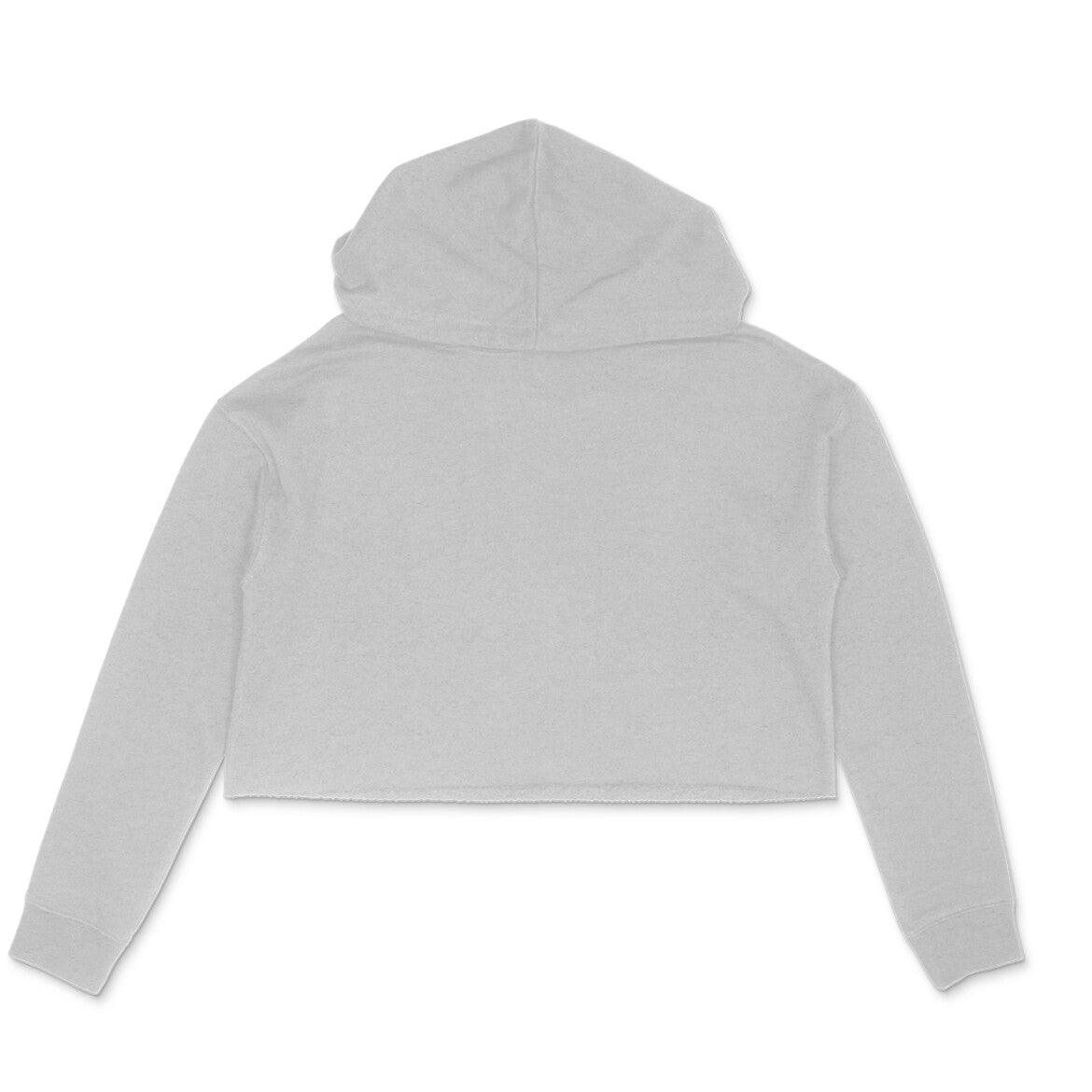 Women's Melange Grey Crop Hoodie