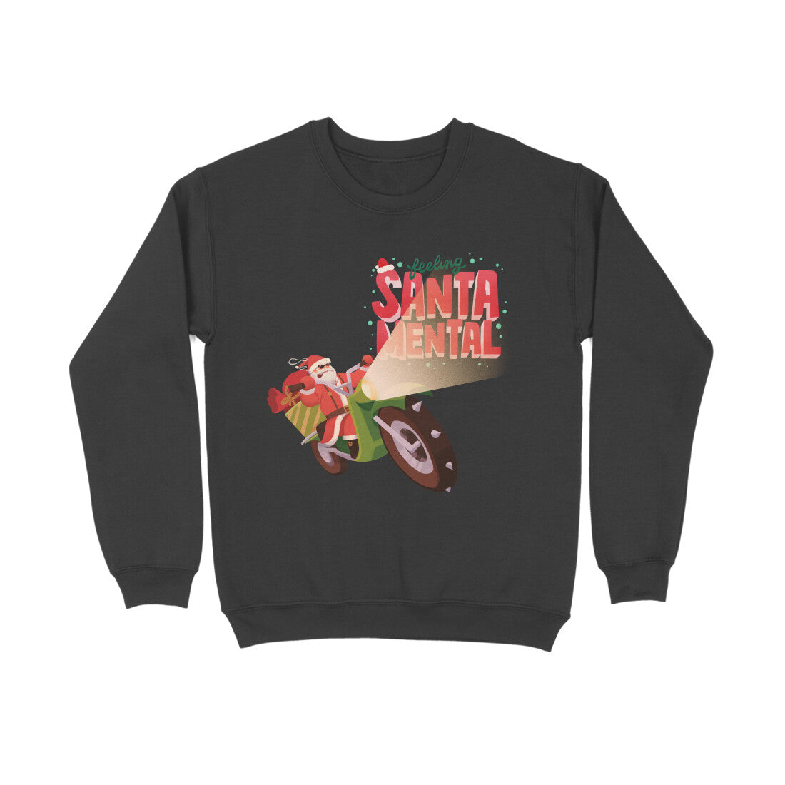 Santa Mental - Unisex Black Sweatshirt