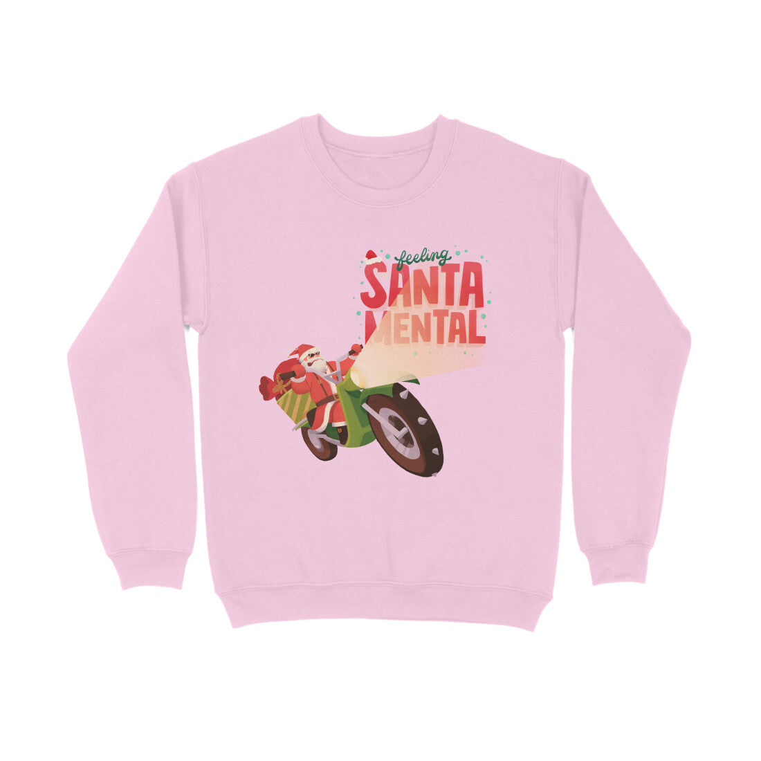 Santa Mental - Unisex Baby Pink Sweatshirt