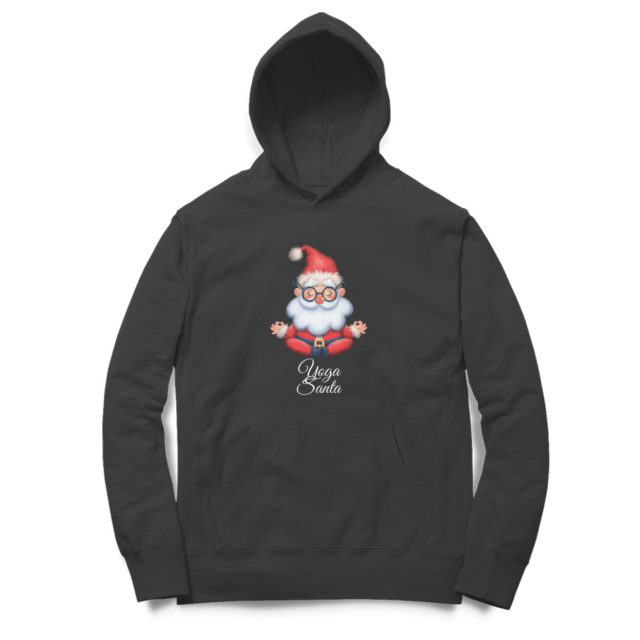 Yoga Santa - Unisex Black Hoodie
