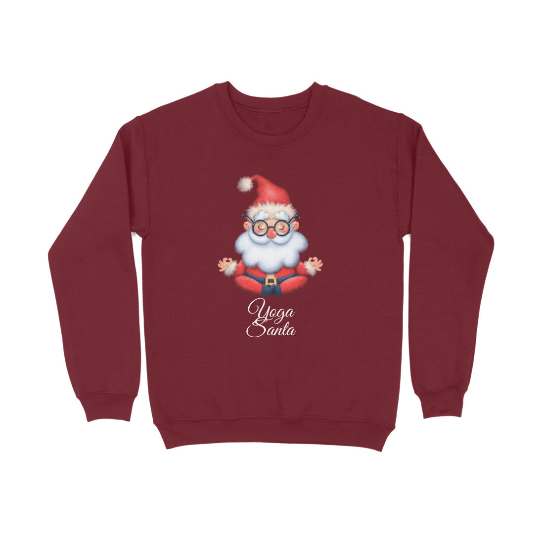 Yoga Santa - Unisex Maroon Sweatshirt