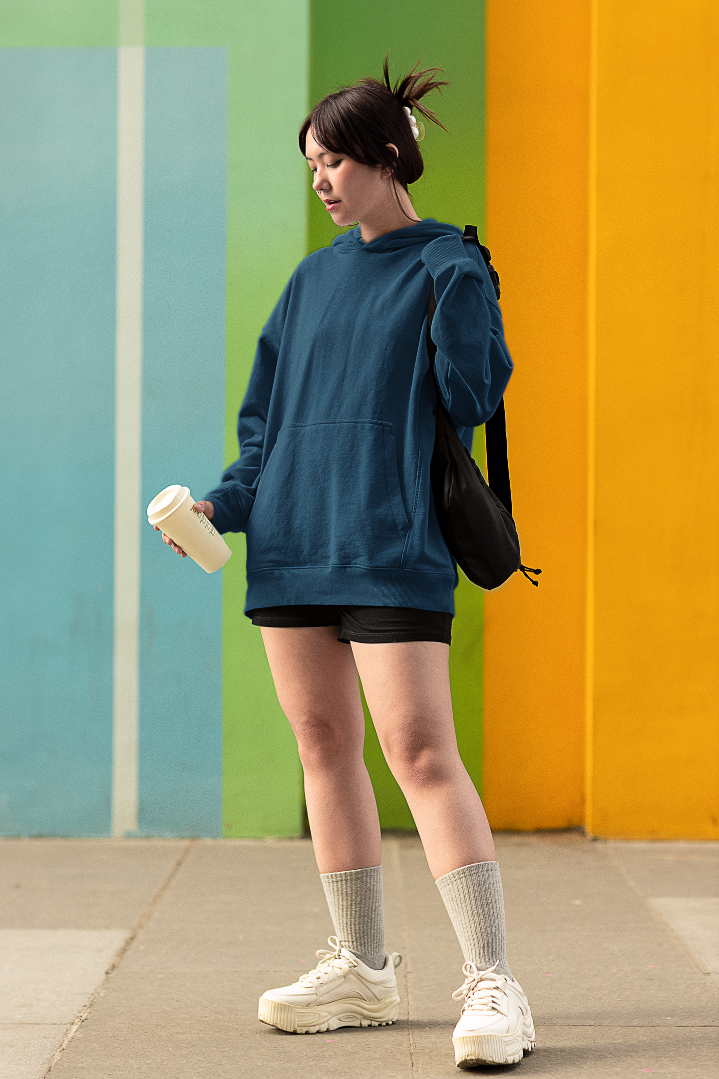 Unisex Navy Blue Hoodie