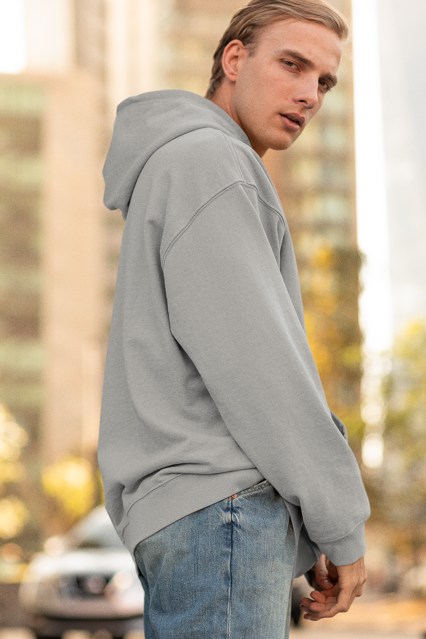 Unisex Melange Grey Hoodie