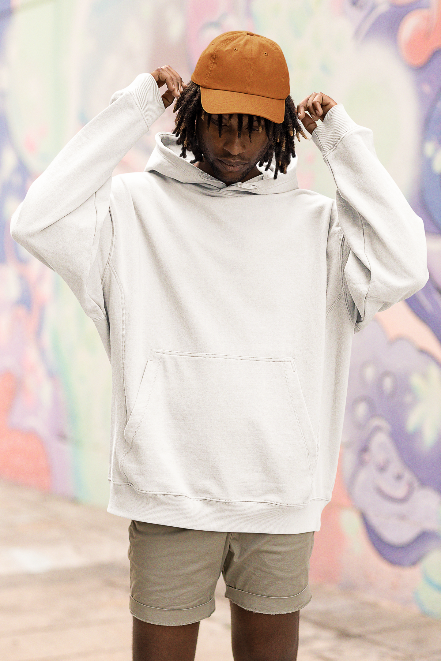 Unisex White Plain Hoodie