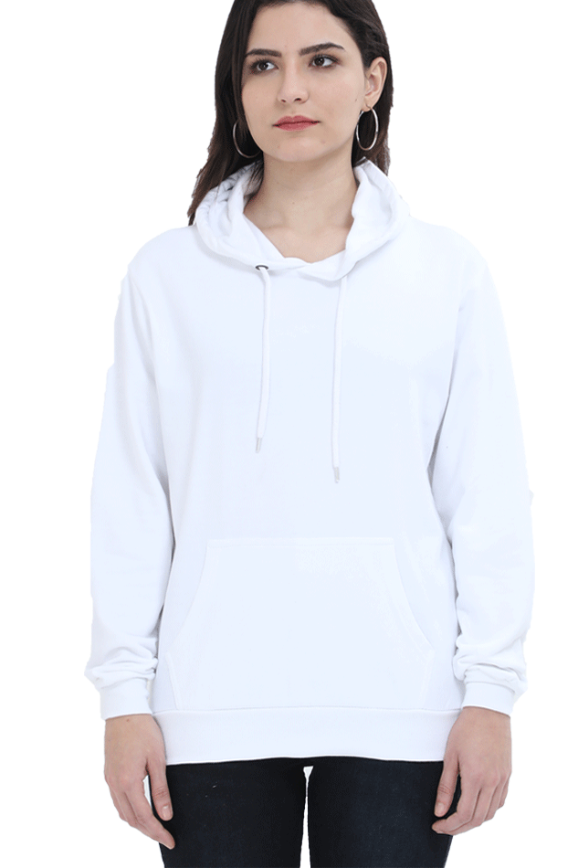 Women's White Hooded SweatShirt
