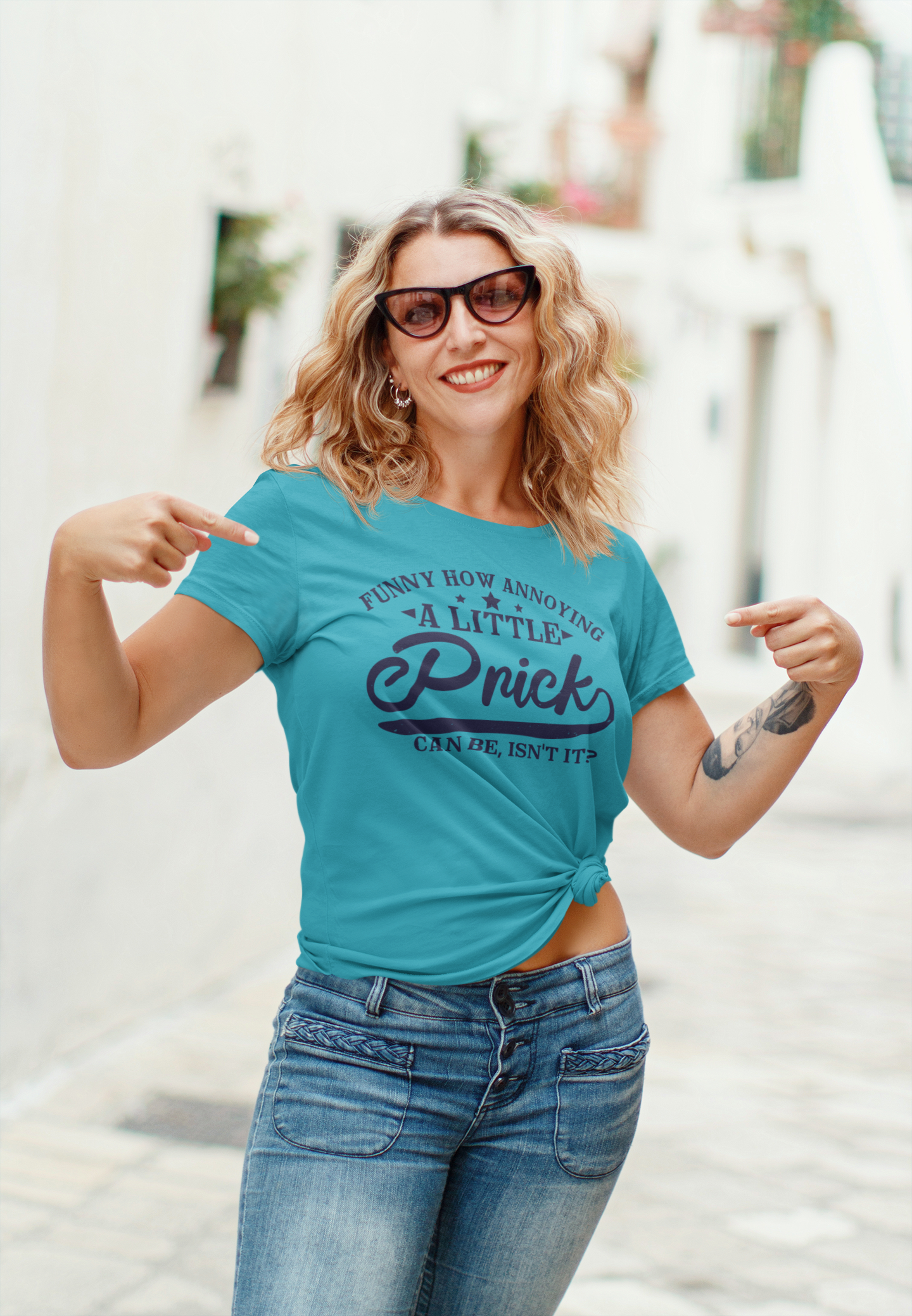 TNH - Women's Round Neck Tshirt - A Little Prick