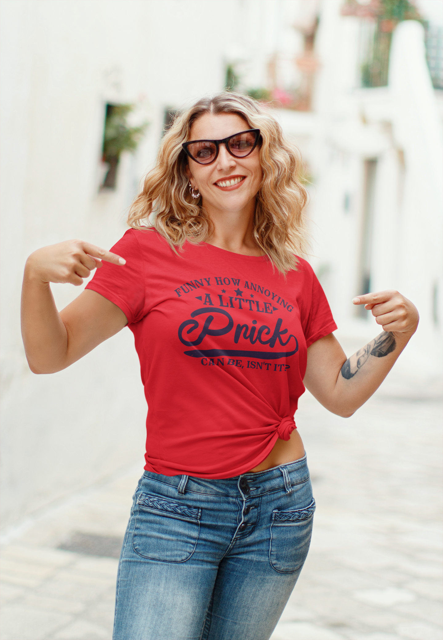 TNH - Women's Round Neck Tshirt - A Little Prick