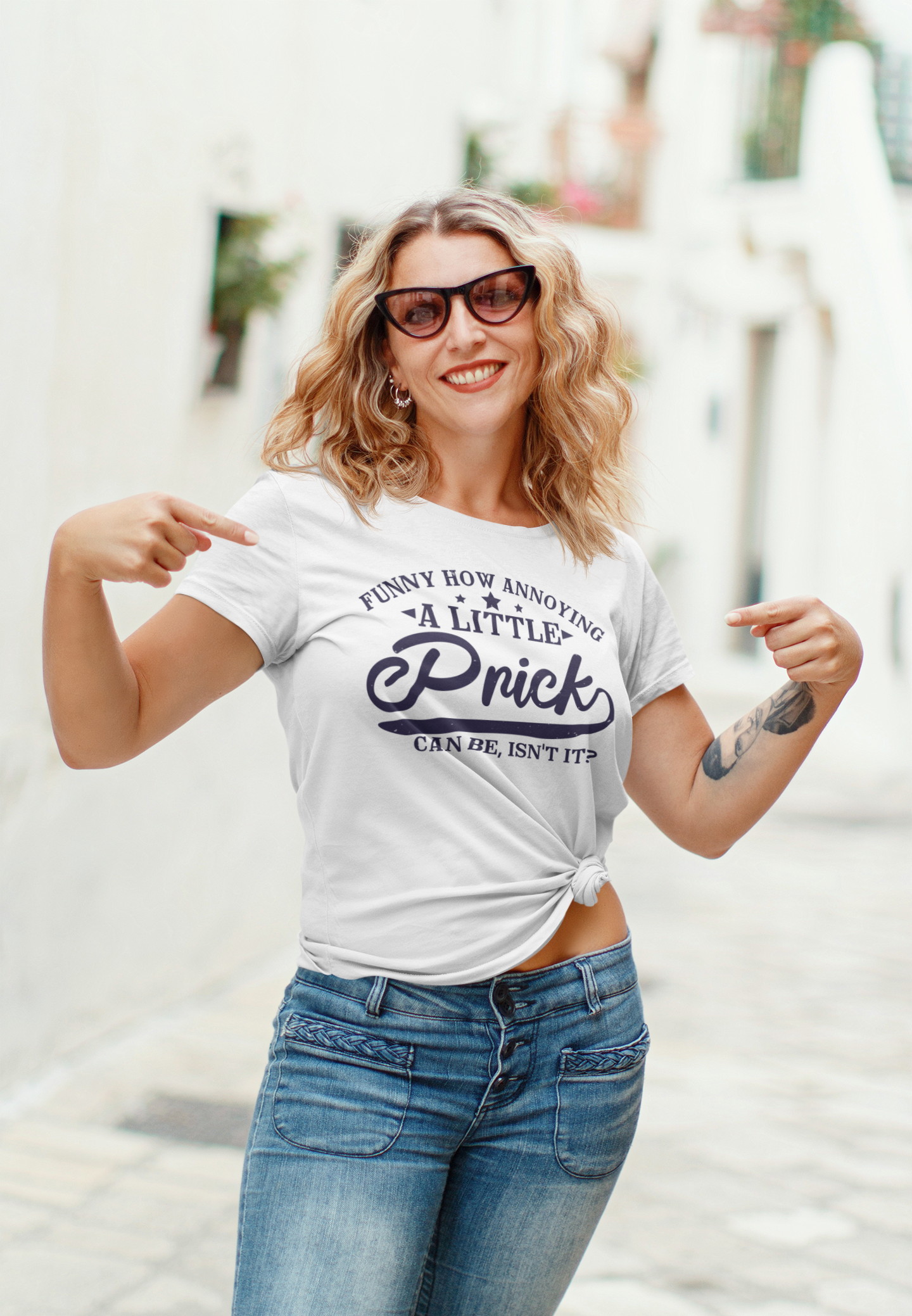 TNH - Women's Round Neck Tshirt - A Little Prick