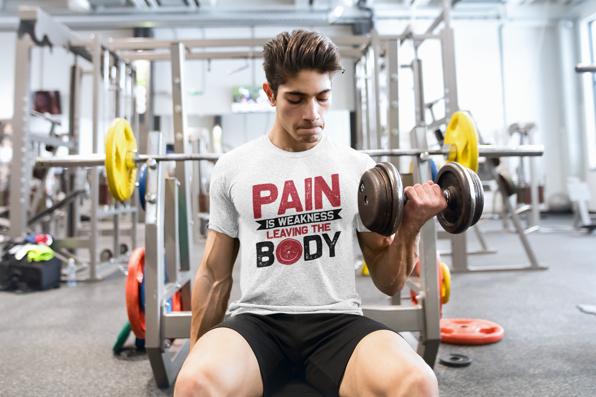 TNH - Men's Round Neck Tshirt - Pain Is Weakness Leaving the Body