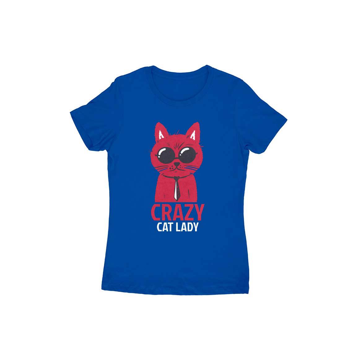 TNH - Women's Round Neck Tshirt - Crazy Cat Lady