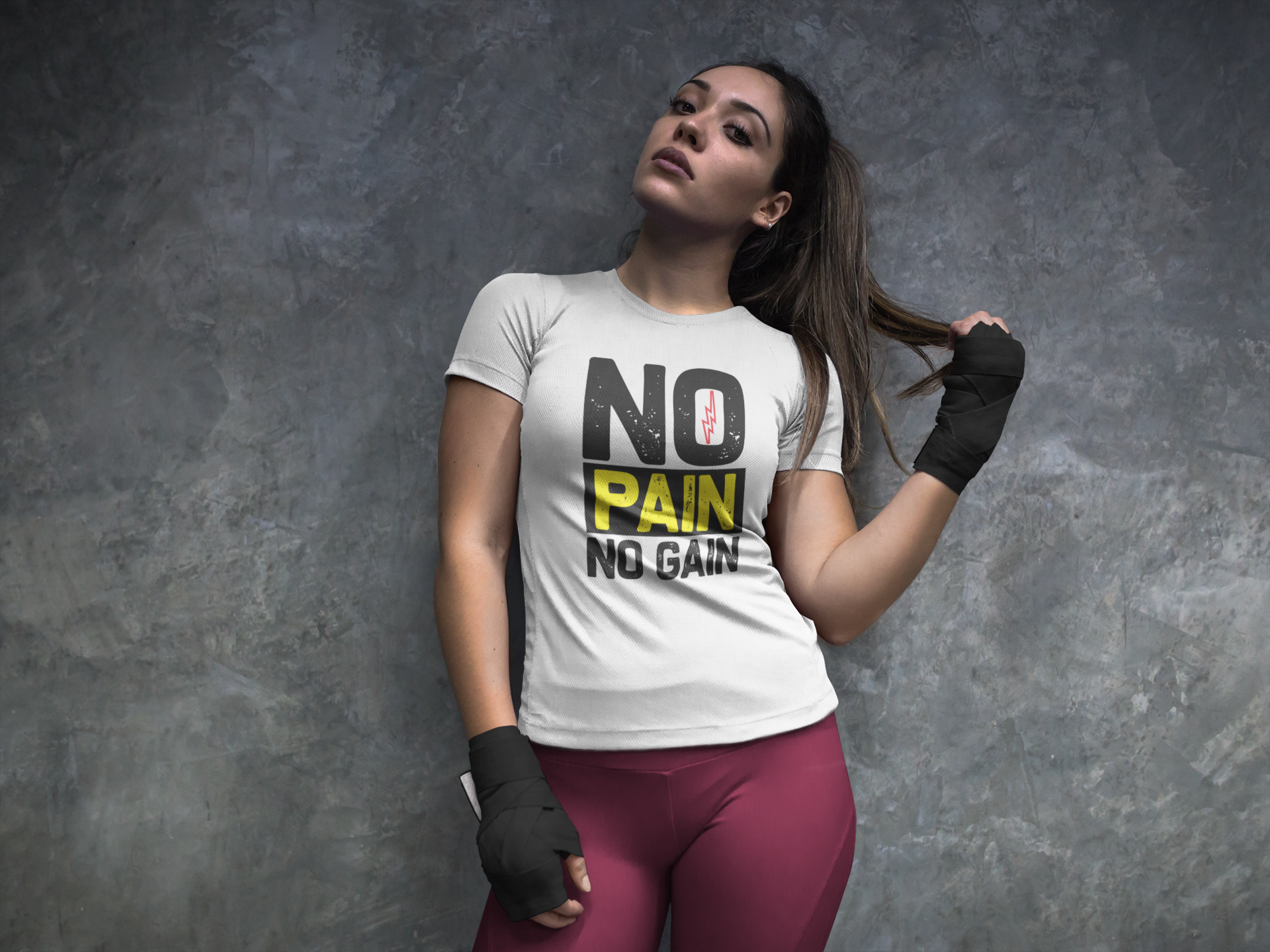 TNH - Women's Round Neck Tshirt - No Pain No Gain