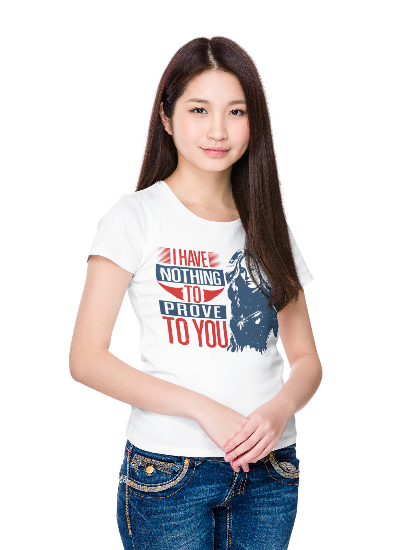 TNH - Women's Round Neck Tshirt - Captain Marvel - I Have nothing to Prove