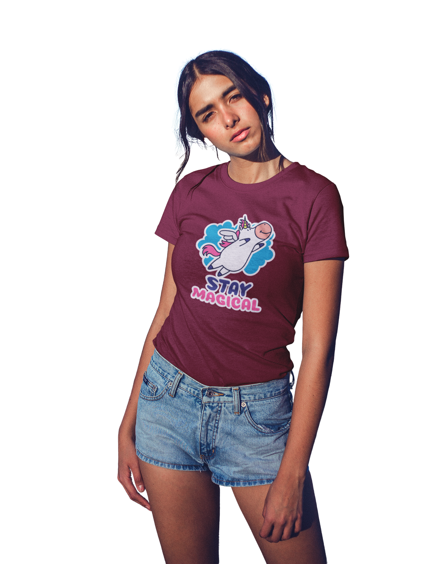 TNH - Women's Round Neck Tshirt - Cowicorn Stay Magical