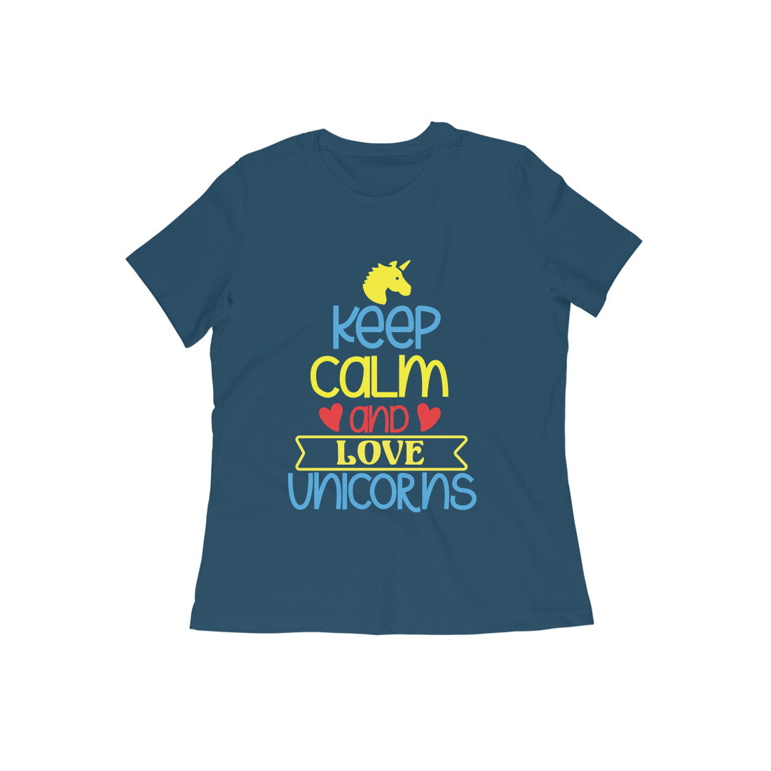 TNH - Women's Round Neck Tshirt - Unicorn Love