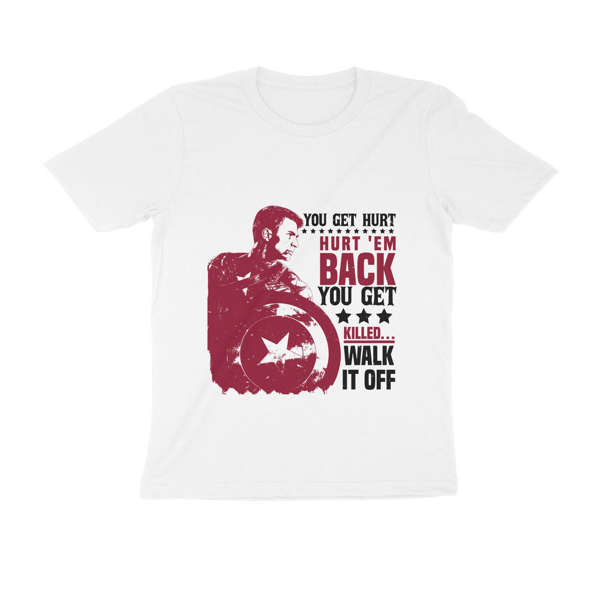 TNH - Men's Round Neck Tshirt - Captain America - Hurt