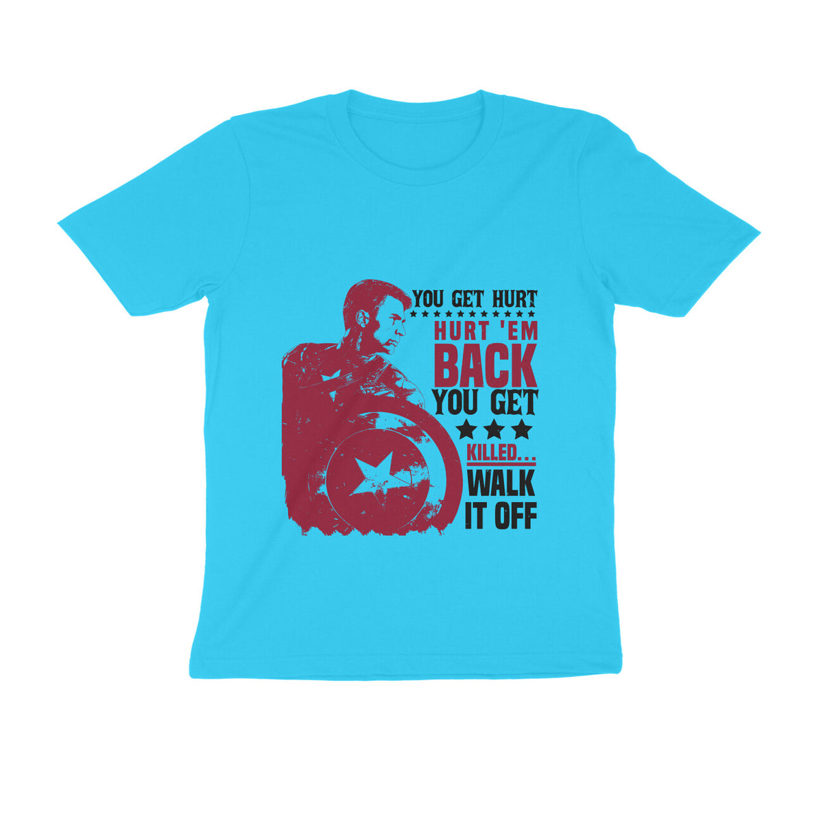 TNH - Men's Round Neck Tshirt - Captain America - Hurt