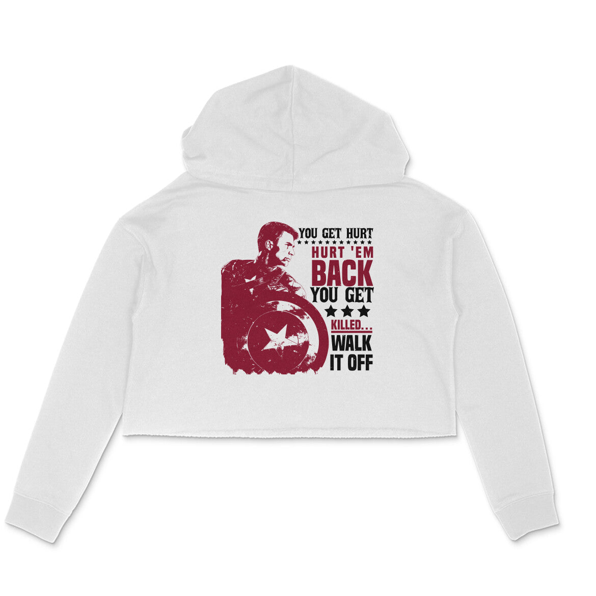 TNH - Women's Crop Hoodie - Captain America - Hurt