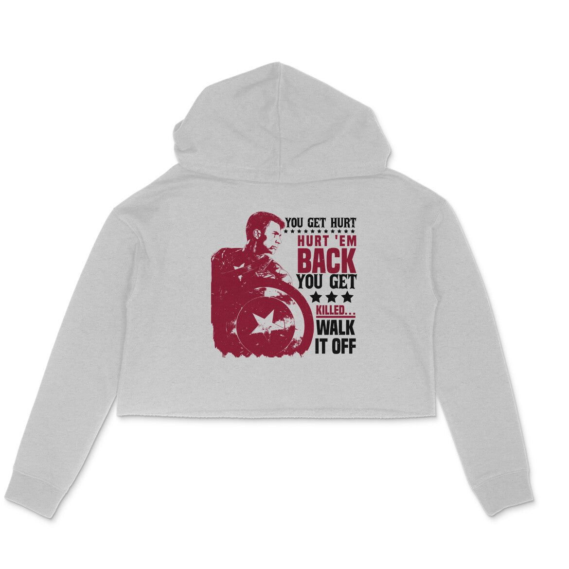 TNH - Women's Crop Hoodie - Captain America - Hurt