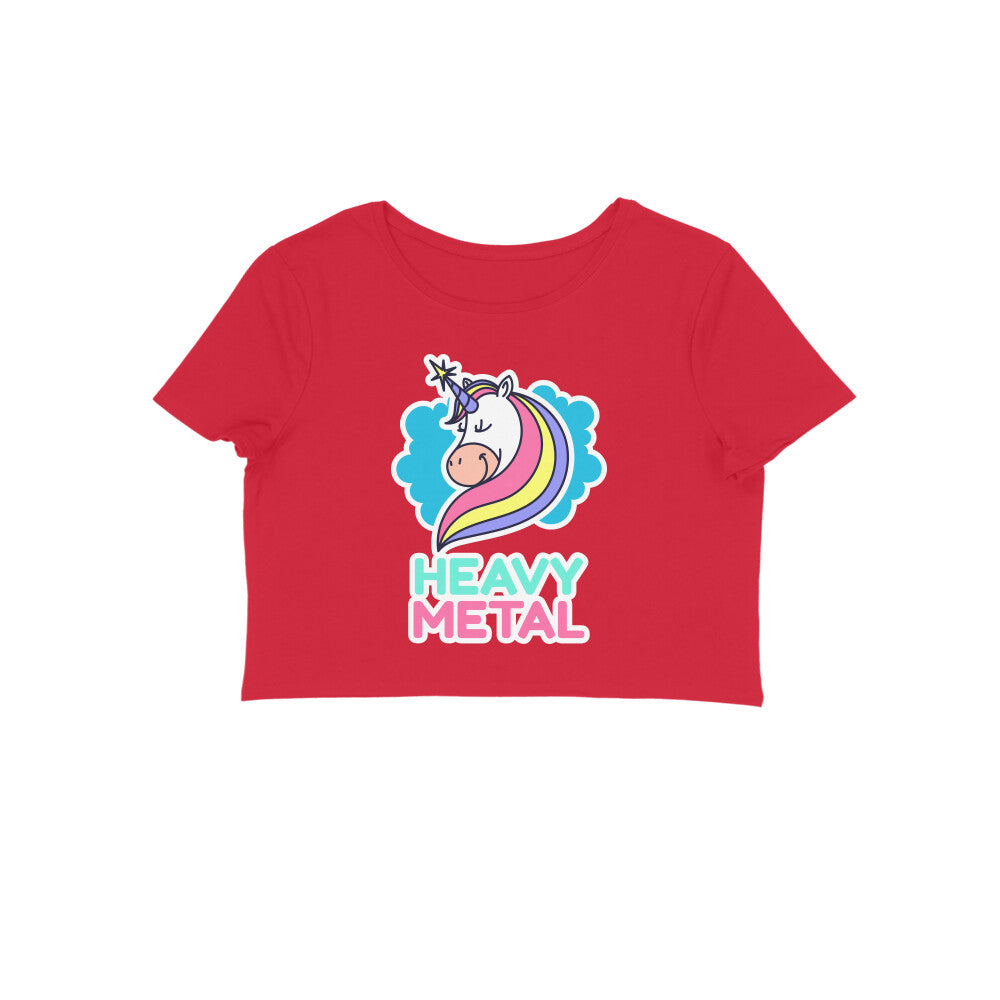 TNH - Women's Crop Top Unicorn Heavy Metal