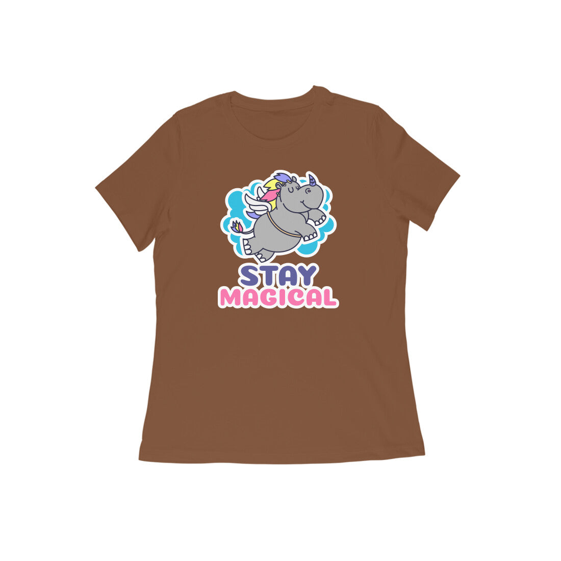 TNH - Women's Round Neck Tshirt - Rhinocorn Stay Magical
