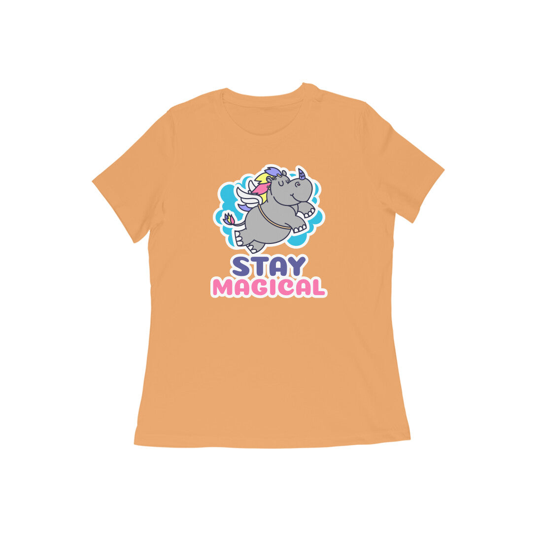 TNH - Women's Round Neck Tshirt - Rhinocorn Stay Magical