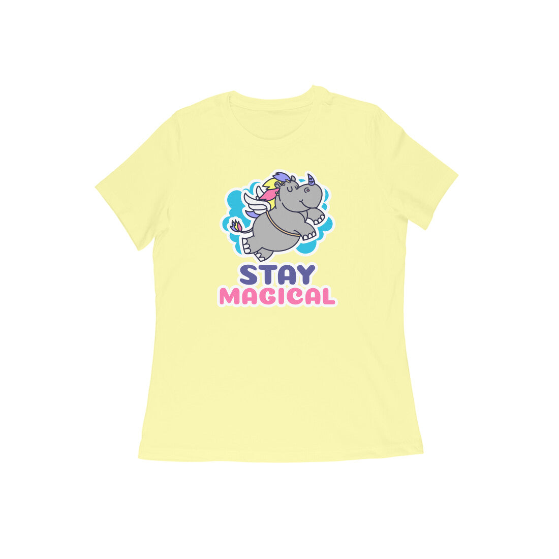 TNH - Women's Round Neck Tshirt - Rhinocorn Stay Magical