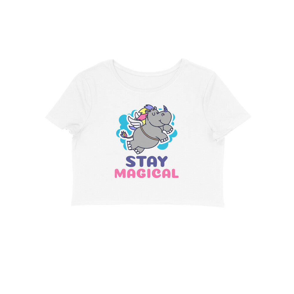 TNH - Women's Crop Top - Rhinocorn Stay Magical