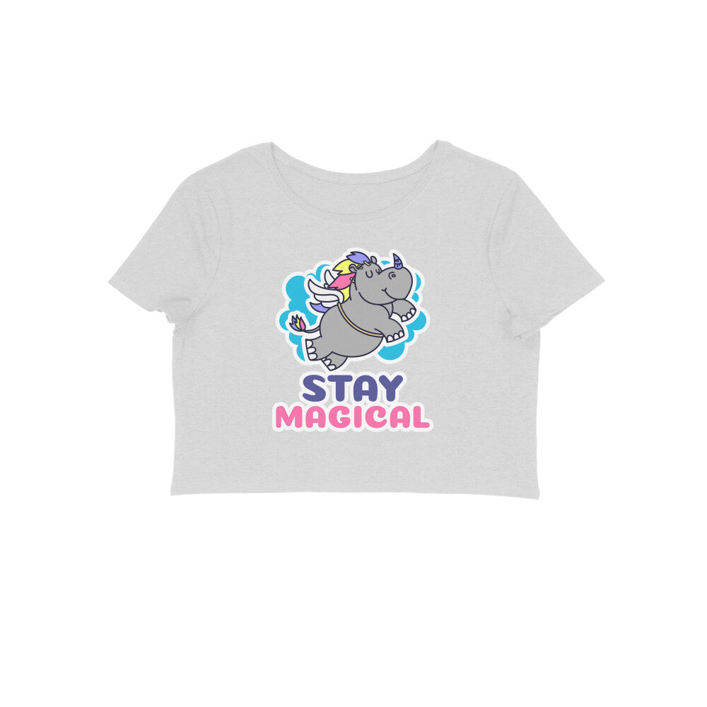 TNH - Women's Crop Top - Rhinocorn Stay Magical