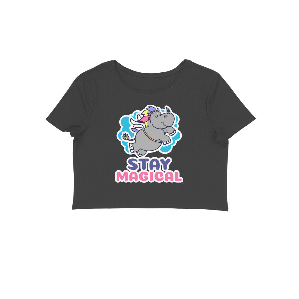 TNH - Women's Crop Top - Rhinocorn Stay Magical