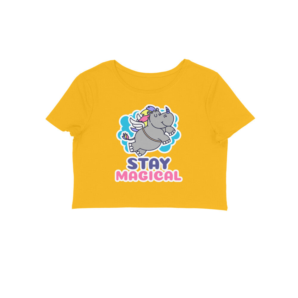TNH - Women's Crop Top - Rhinocorn Stay Magical