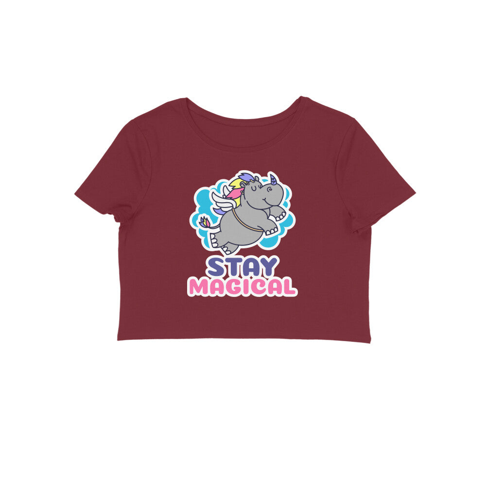 TNH - Women's Crop Top - Rhinocorn Stay Magical