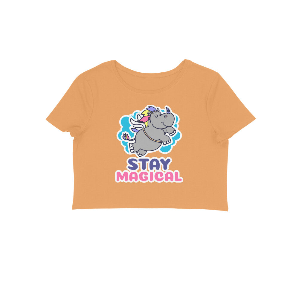 TNH - Women's Crop Top - Rhinocorn Stay Magical