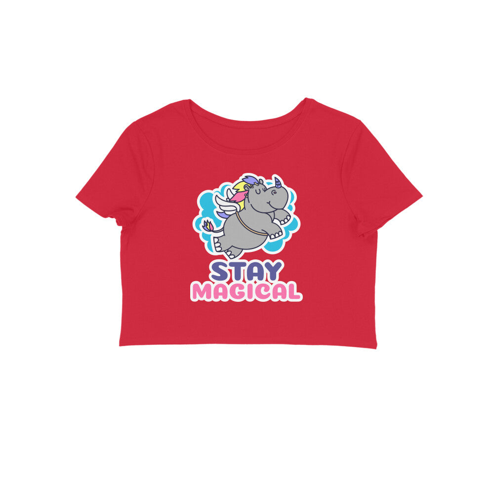 TNH - Women's Crop Top - Rhinocorn Stay Magical
