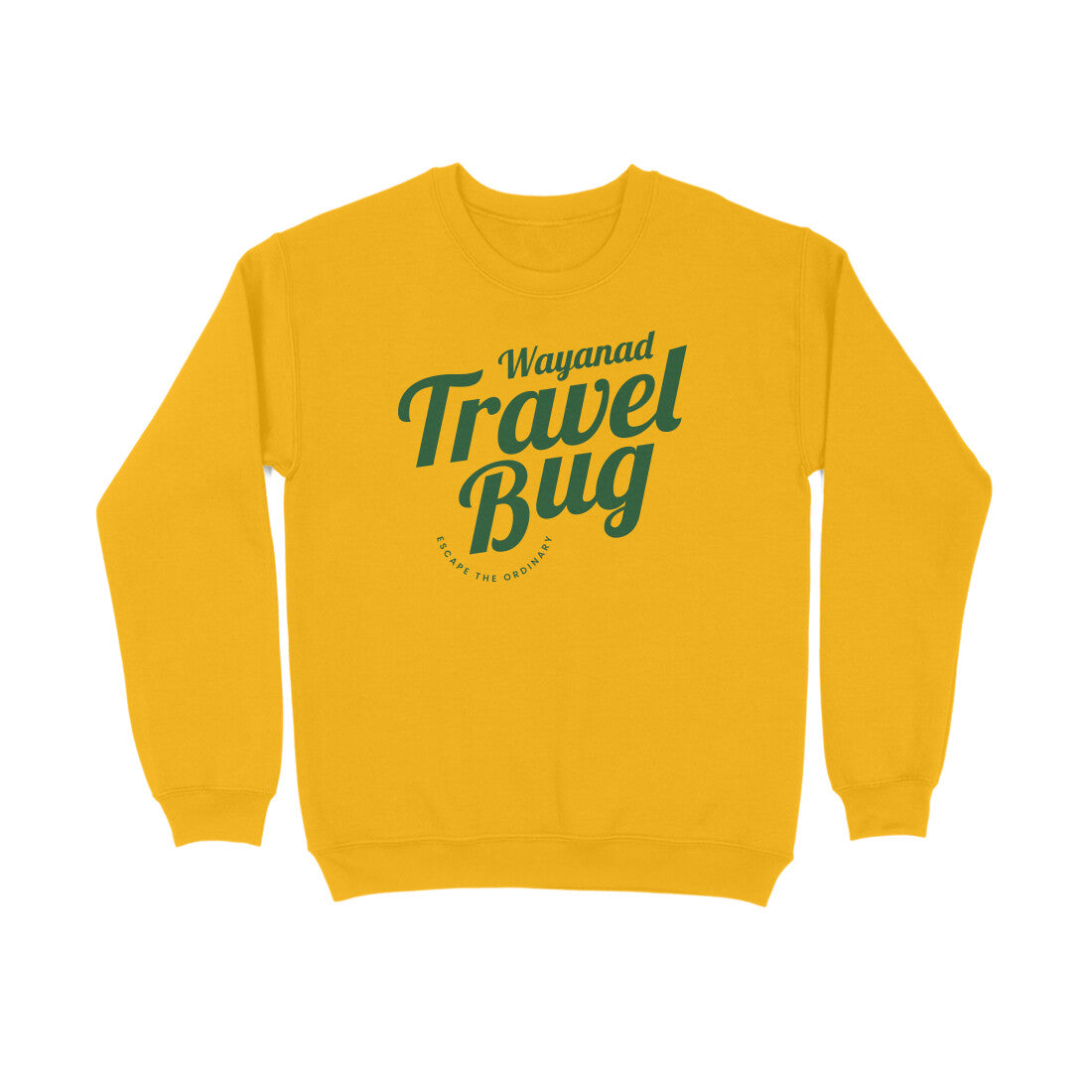 Travel Bug Sweat Shirt - Green Logo (Front Only)