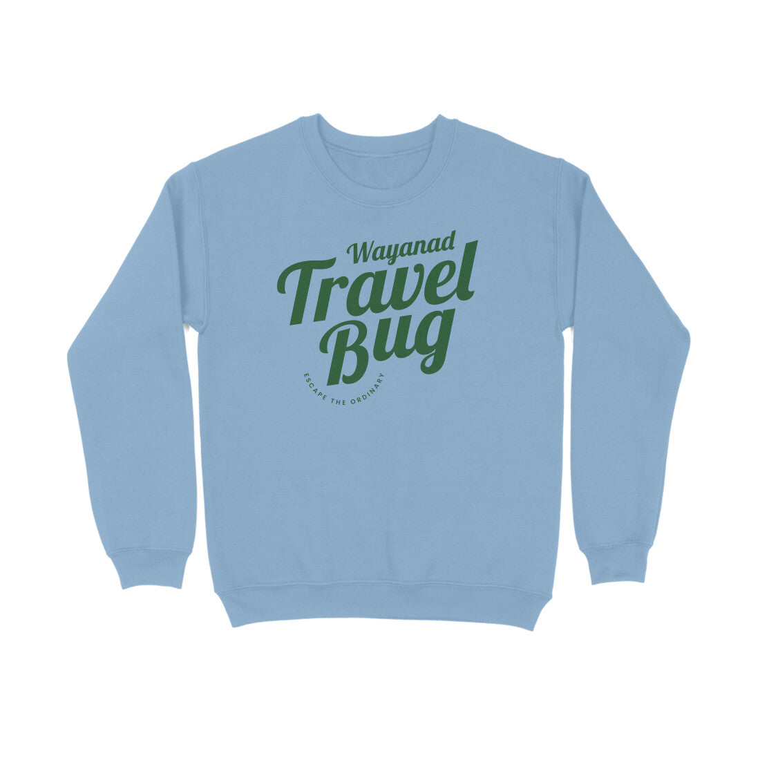 Travel Bug Sweat Shirt - Green Logo (Front Only)