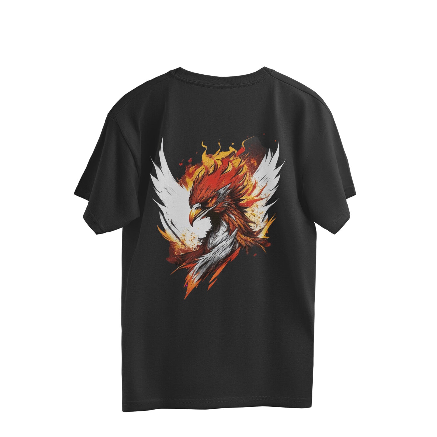 Fire Hawk - Men's Over-Sized T-shirt (Back Print)