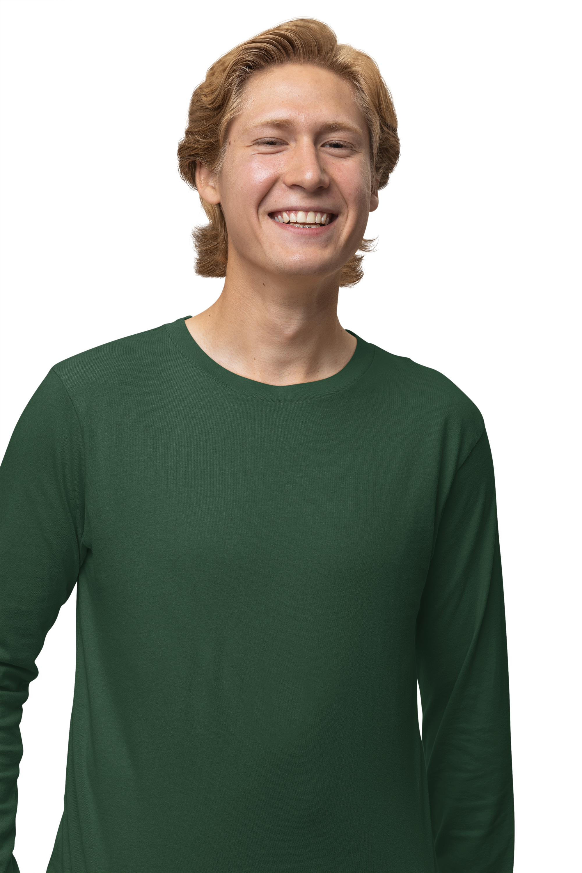Men's Olive Green Full Sleeve T-shirt