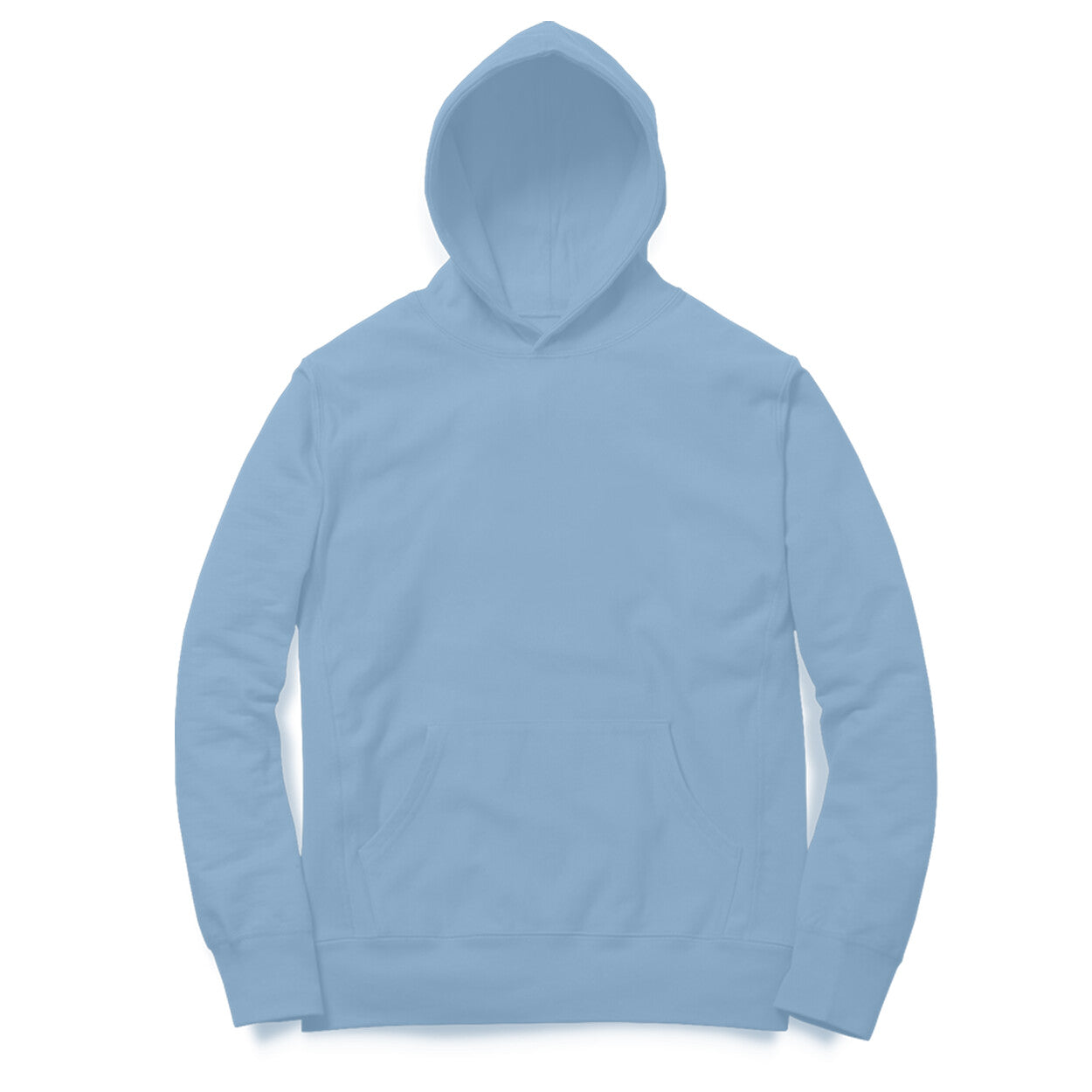 Unisex Baby Blue Plain Hoodie