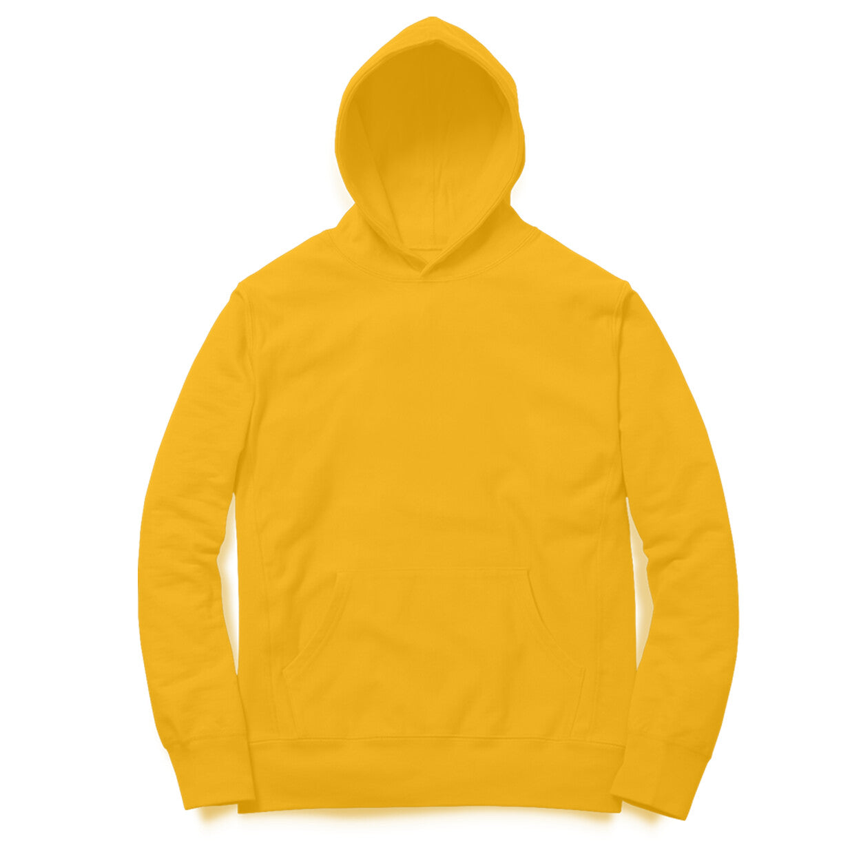 Unisex Golden Yellow Plain Hoodie