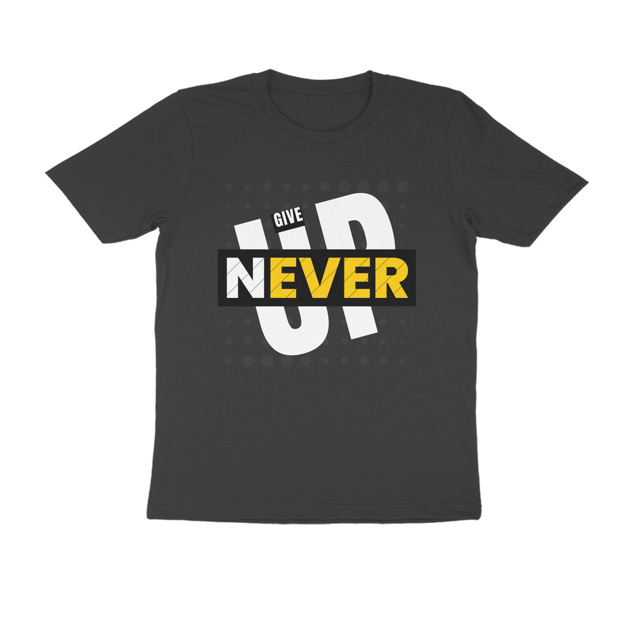 Never Give Up - Men's Black T-shirt