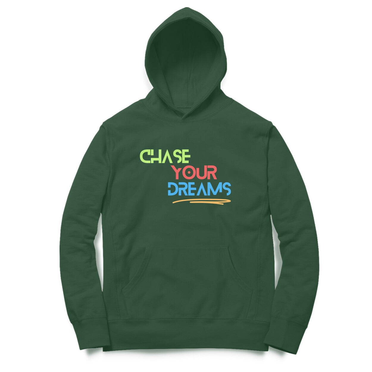 Chase Your Dreams Olive Green Unisex Hoodies